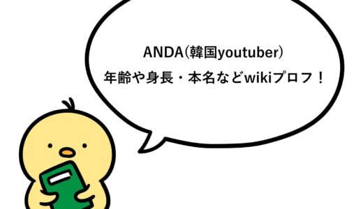 ANDA(韓国youtuber)の年齢や身長・本名などwikiプロフ！